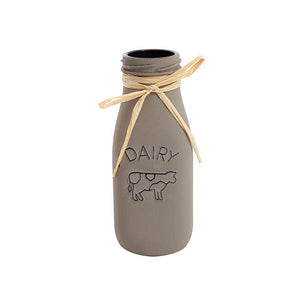 Glass "Dairy" milk grey wash