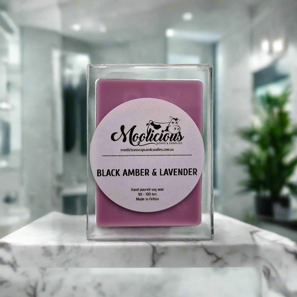 Black Amber & Lavender soy wax melts