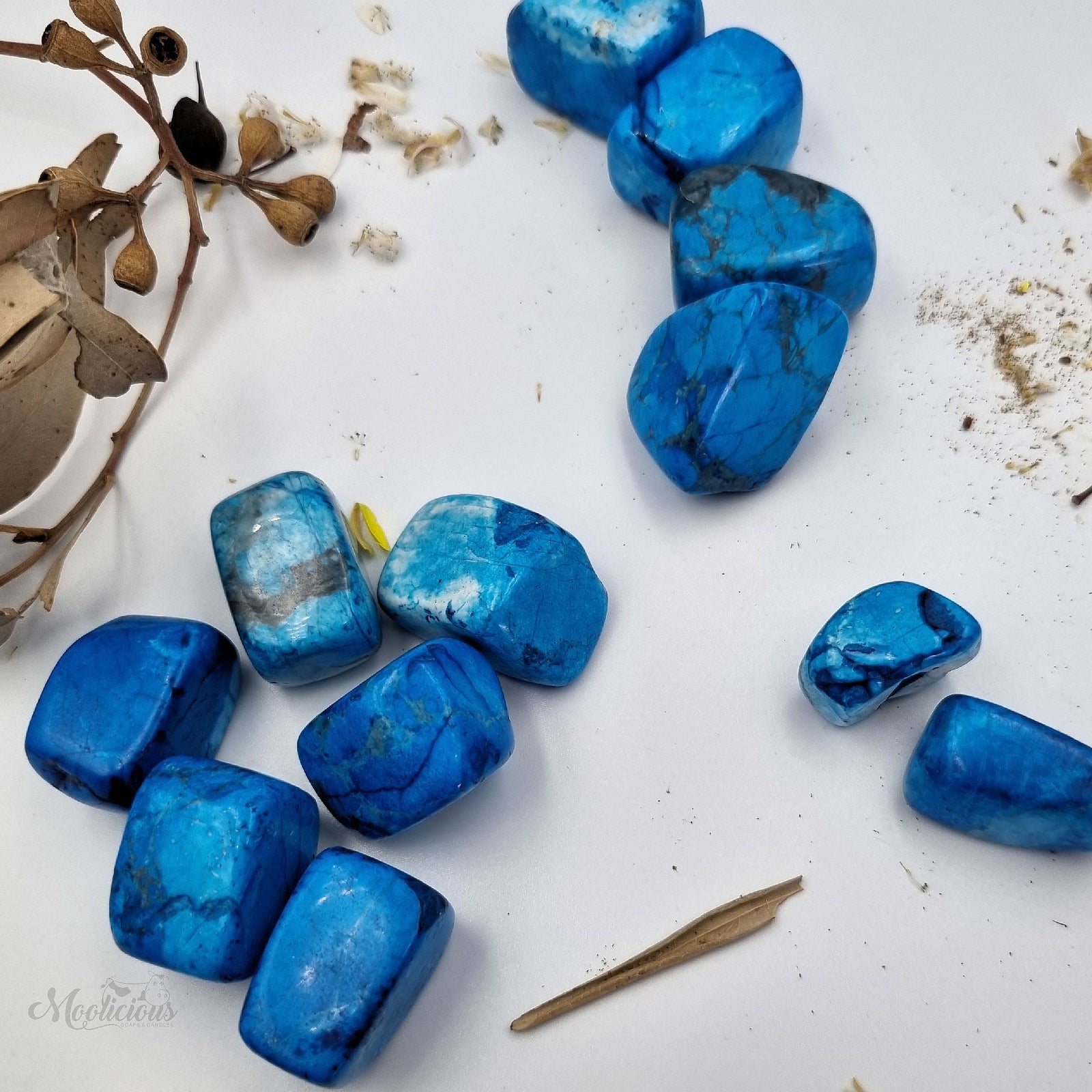 Blue Howlite Tumble Stones