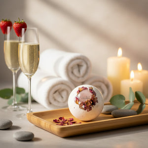 Crystal Bath Bombs Champagne & strawberries