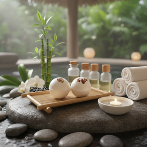 Champagne & strawberries bath bombs