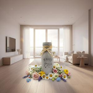 Glass "Dairy" milk grey wash