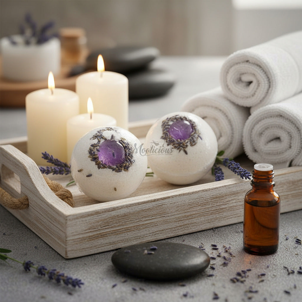 Crystal Bath Bombs Lavender
