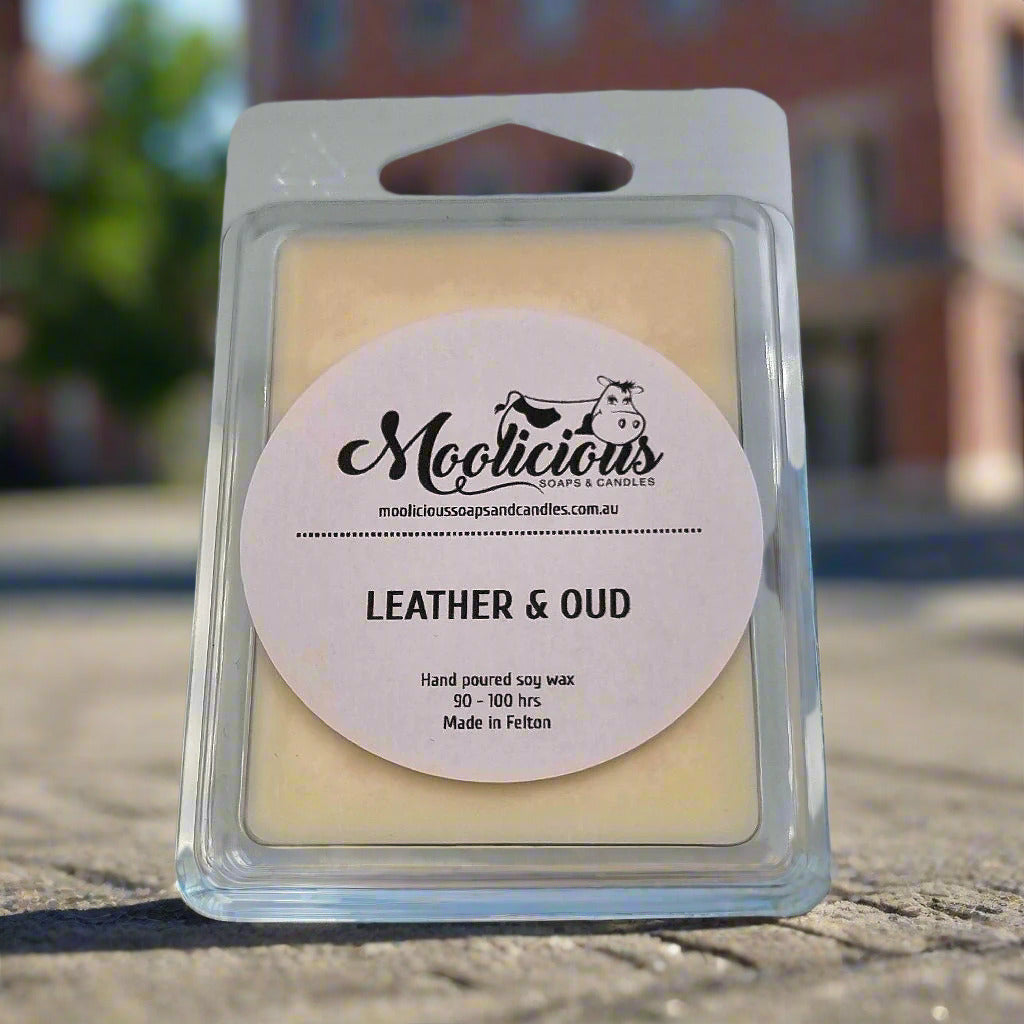 Leather & Oud soy wax melts