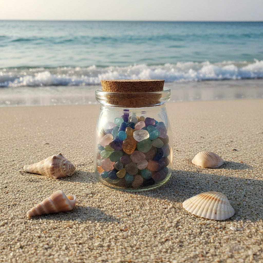 Mini Glass bottle with cork lid