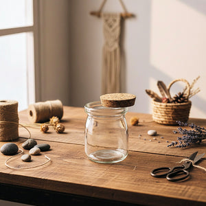 Mini Glass bottle with cork lid