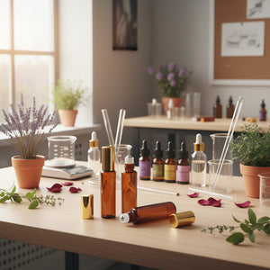 Perfume bottle with roller