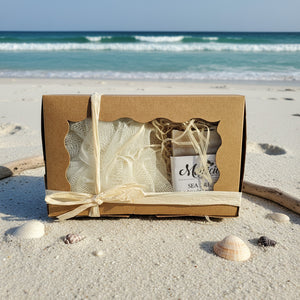 Sea Breeze handmade soap & bath ball set