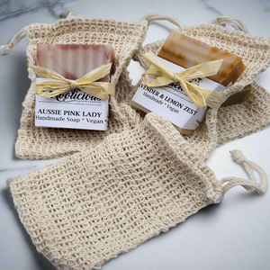 Handmade Soap & Soap Saver Bag