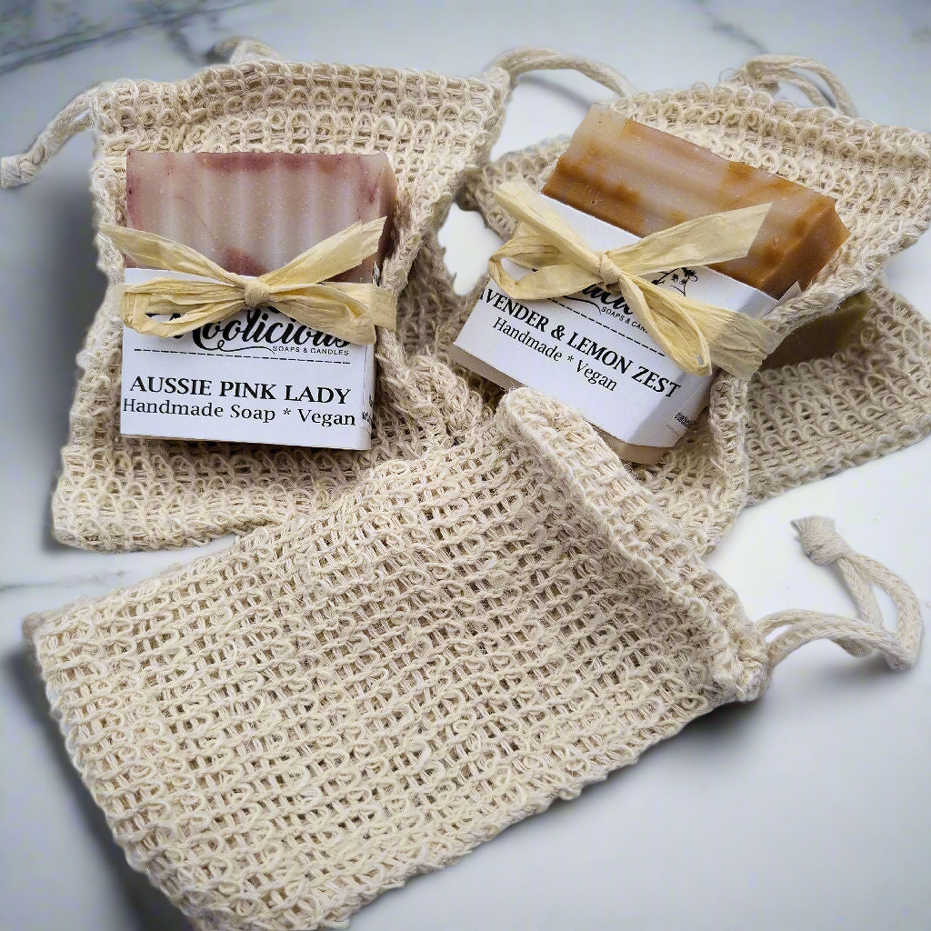 Handmade Soap & Soap Saver Bag