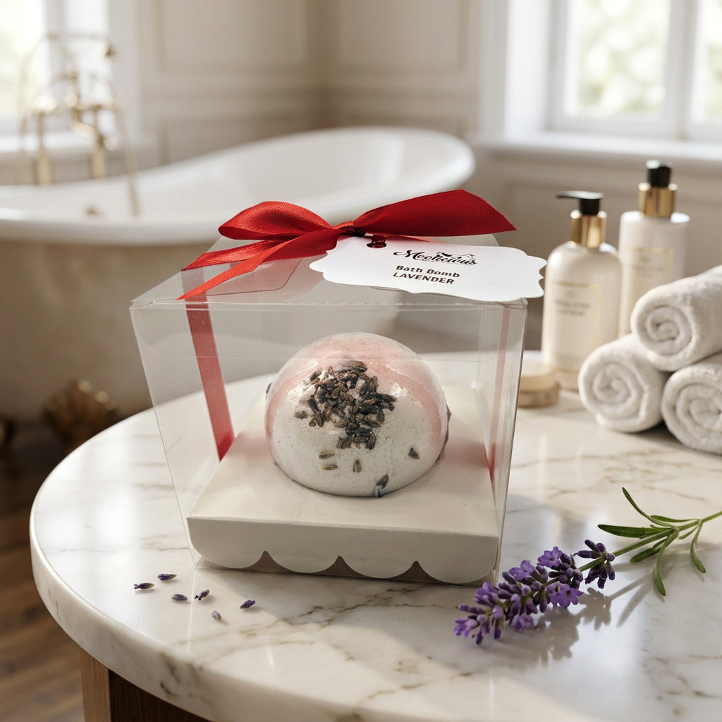 Boxed Lavender bath bomb