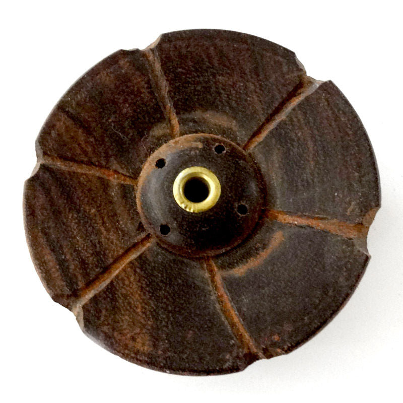 Incense Holder - Tibetan - Round Wood
