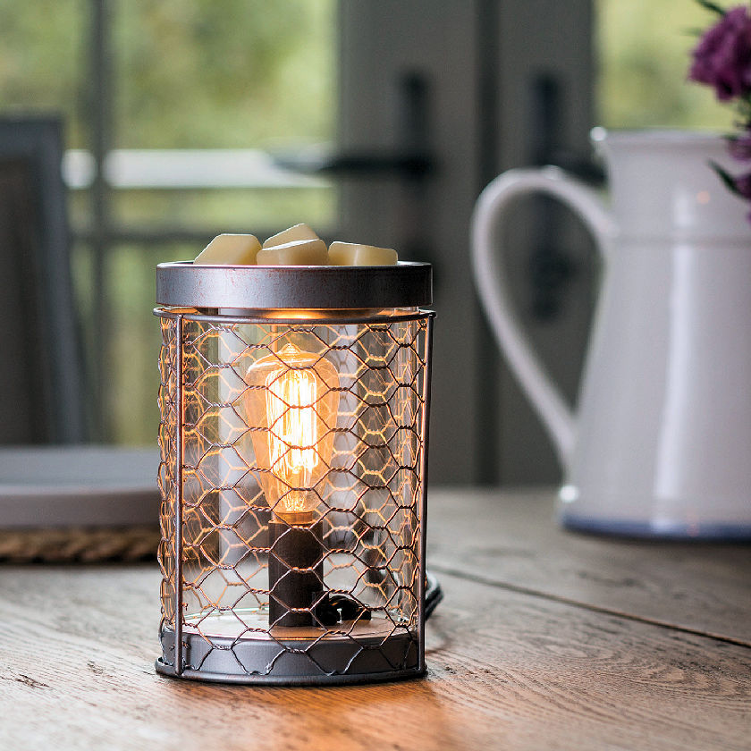 Chicken Wire Edison Electric Candle Warmer