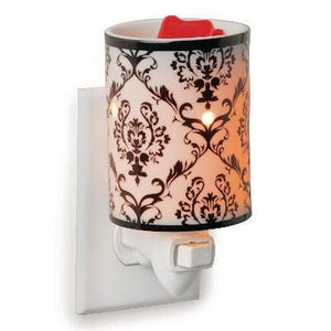 Damask Porcelain Pluggable Electric Candle Warmer