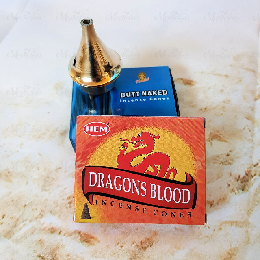 Incense Cone Pack with DHOOP Brass Cone Burner