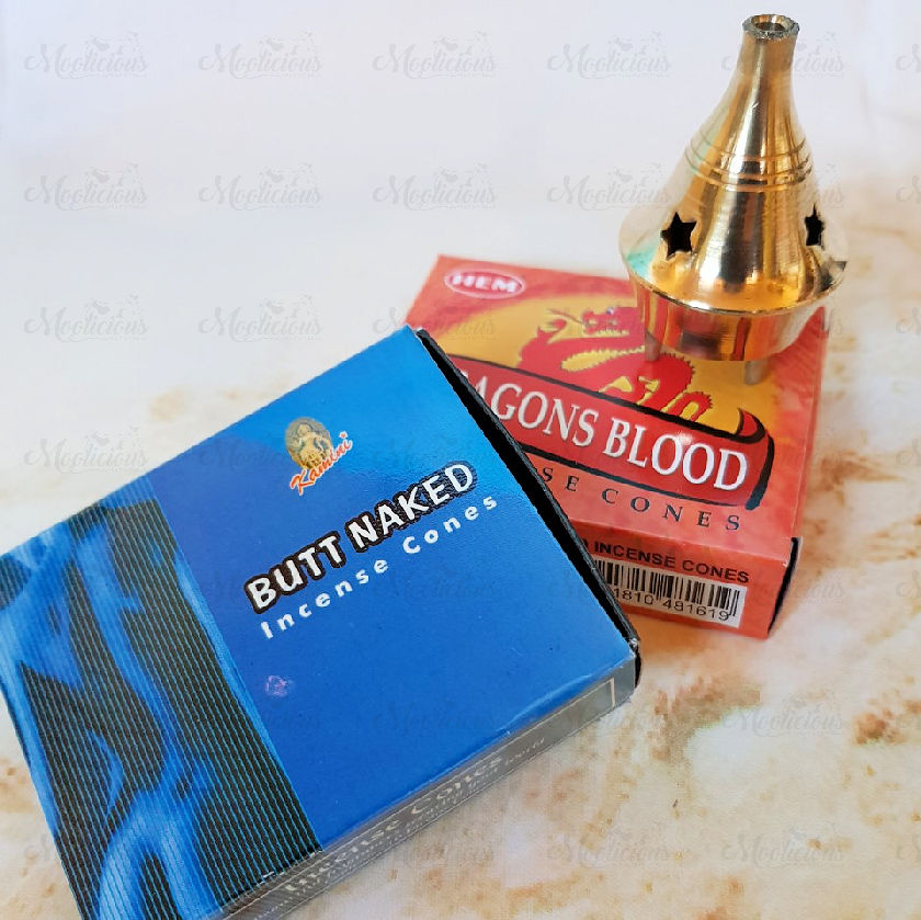 Incense Cone Pack with DHOOP Brass Cone Burner