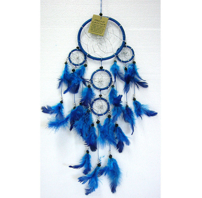 Dream Catcher Blue Feather Finish