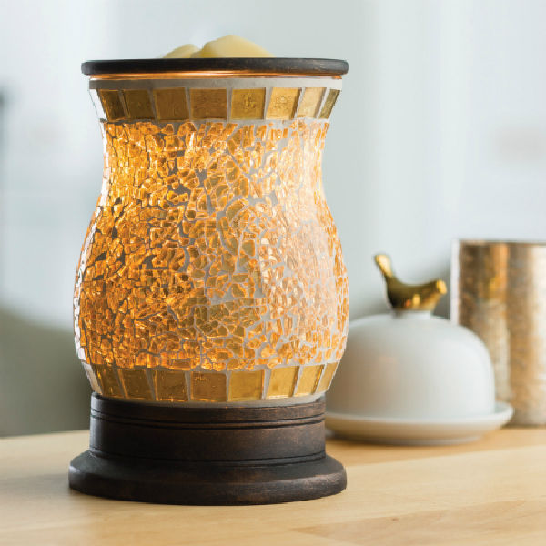Gilded Gold Glass Candle Warmer