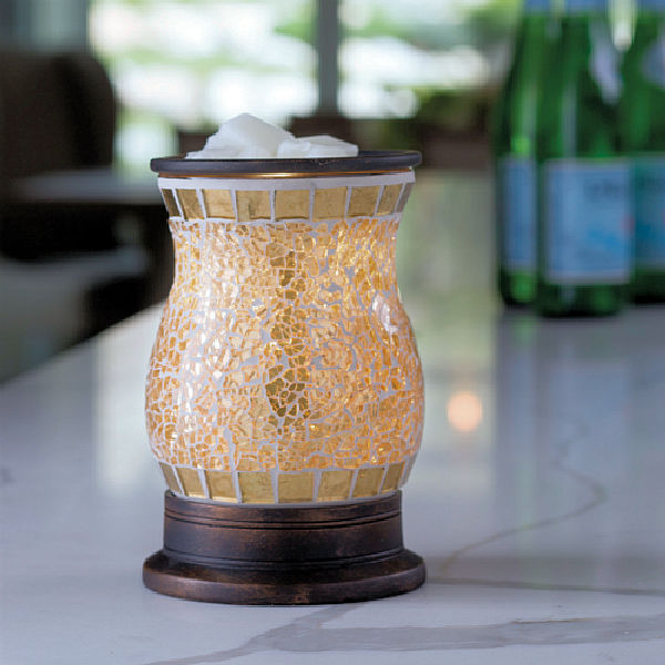 Gilded Gold Glass Candle Warmer