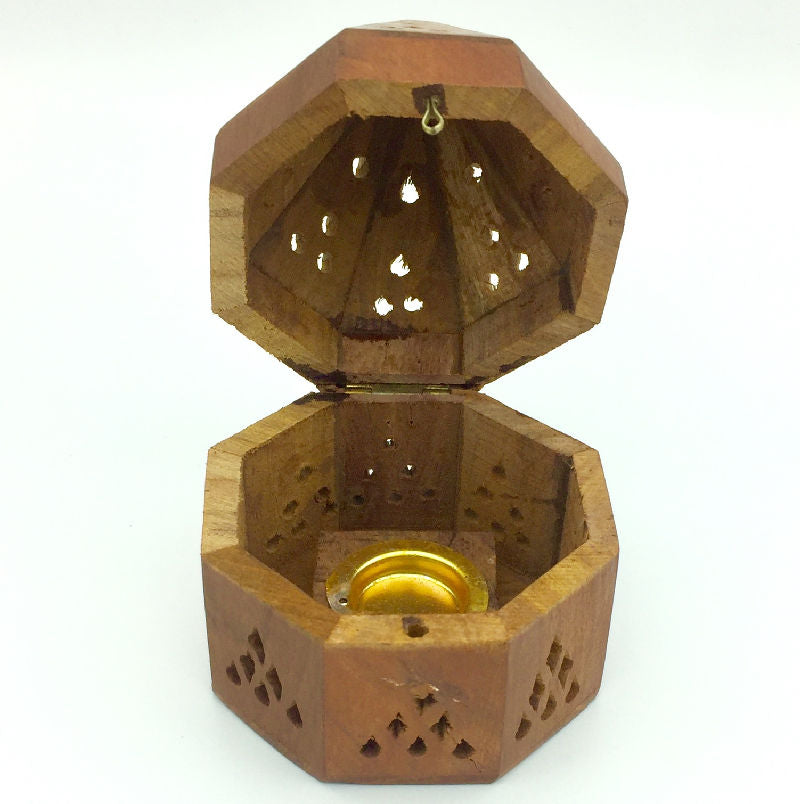 Incense Cone Wood Pyramid Holder